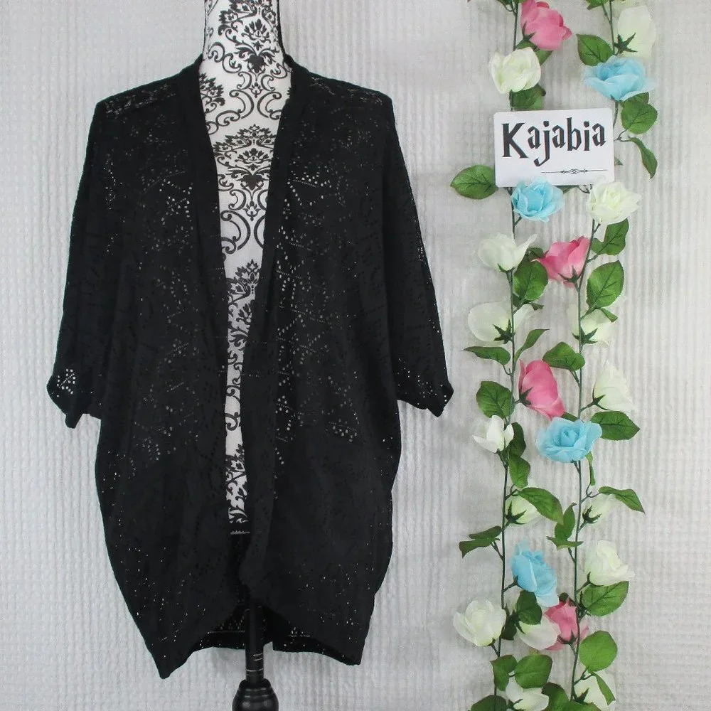 CATO Black Kimono Top NWT Size Large